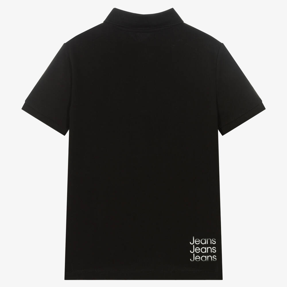 Calvin Klein Jeans Teen Boys Black Polo Shirt