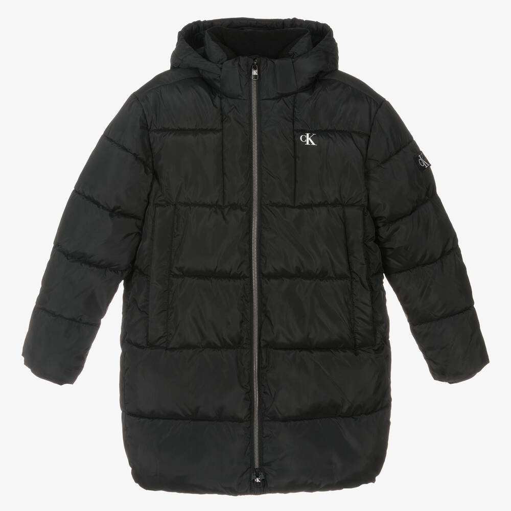 Calvin Klein Jeans - Schwarzer Teen Steppmantel (J) | Childrensalon