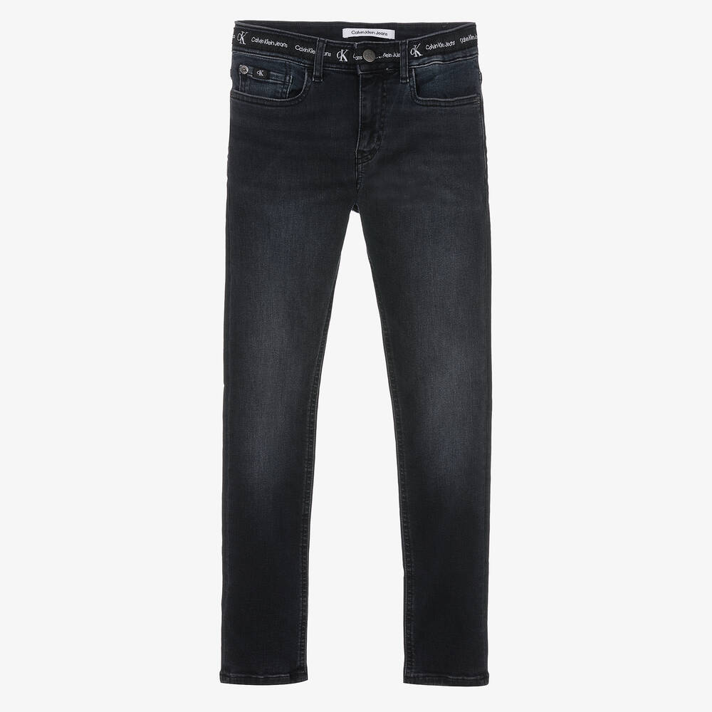Calvin Klein Jeans Jean skinny noir ado garcon Childrensalon Outlet