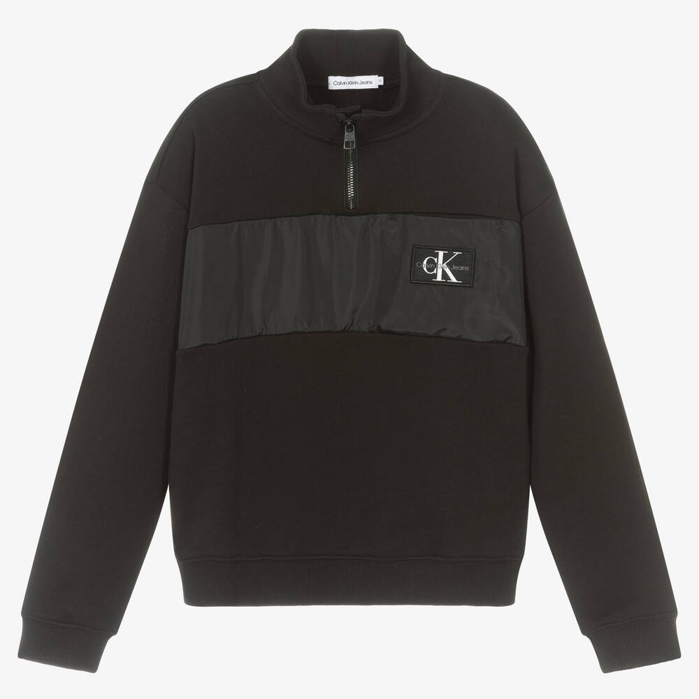 Calvin Klein Jeans - Sweat noir Ado garçon  | Childrensalon