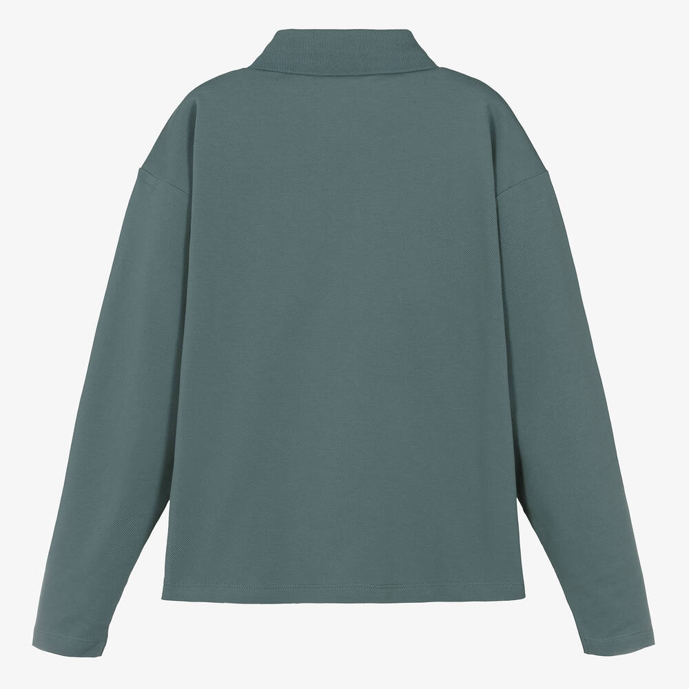 كالفين كلاين-توب بولو تينز ولادي قطن بيكيه لون أزرق | Childrensalon Outlet