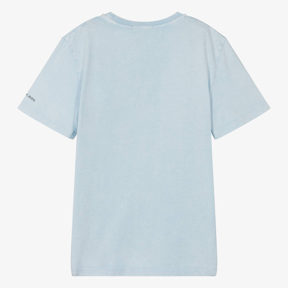 Calvin Klein-Teen Boys Blue Cotton T-Shirt | Childrensalon Outlet