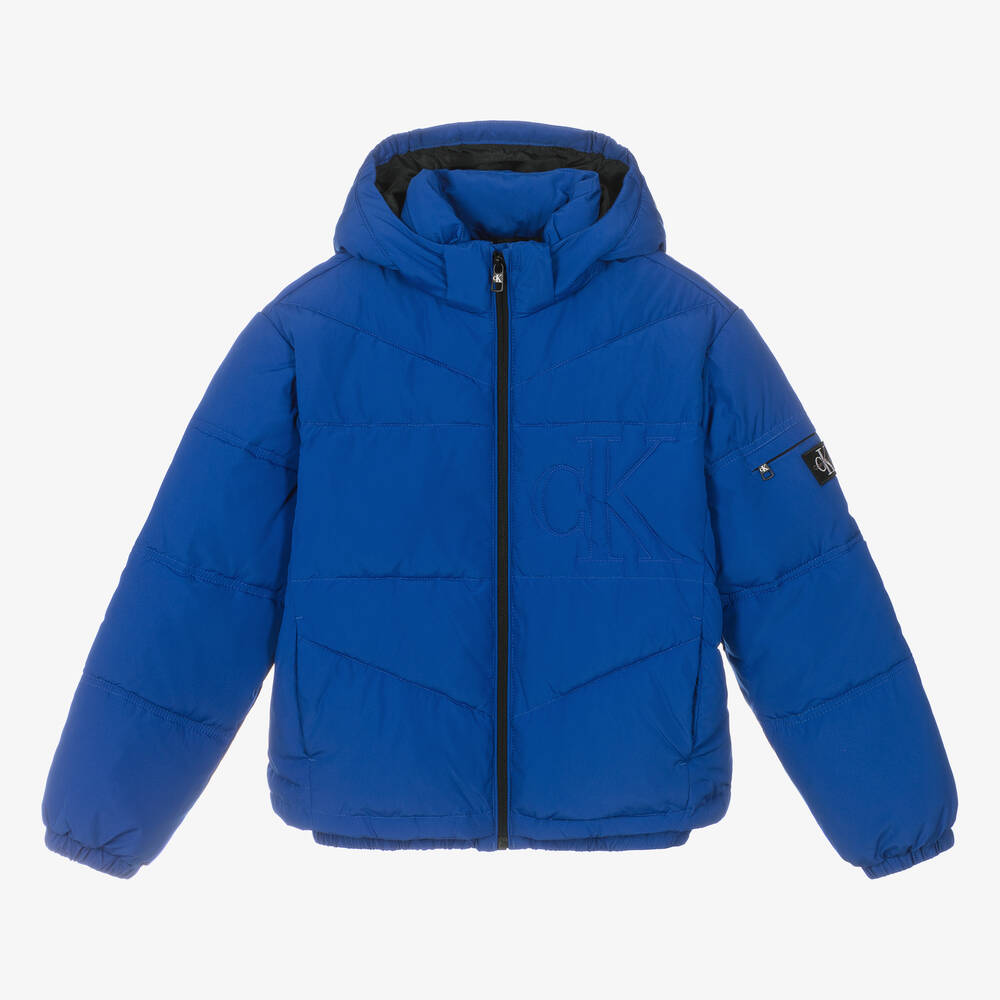 Calvin Klein Jeans - Teen Boys Blue Logo Puffer Jacket | Childrensalon