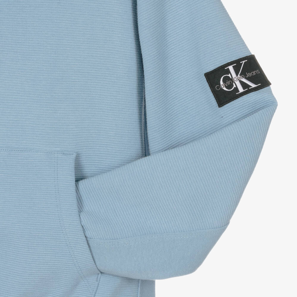 Calvin Klein Jeans-Teen Boys Blue Zip-Up Sweatshirt | Childrensalon Outlet