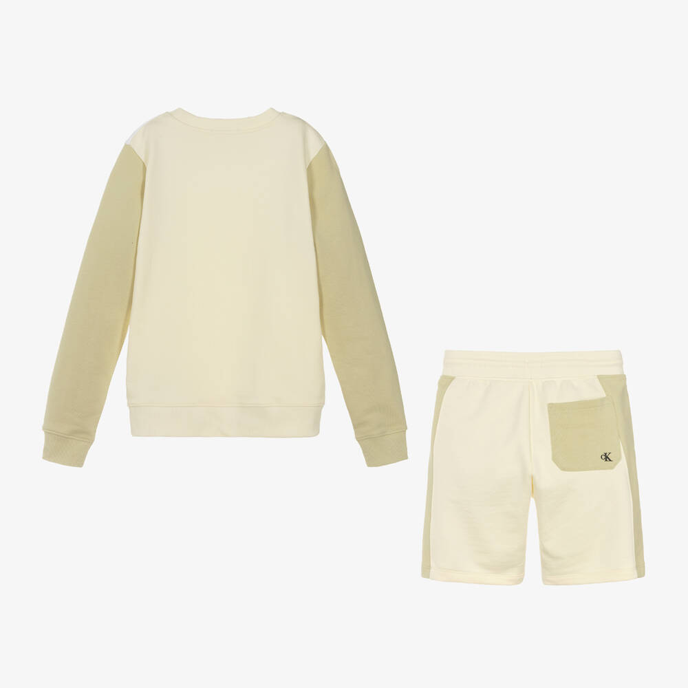 Calvin Klein-Teen Boys Colourblock Cotton Shorts Set | Childrensalon Outlet