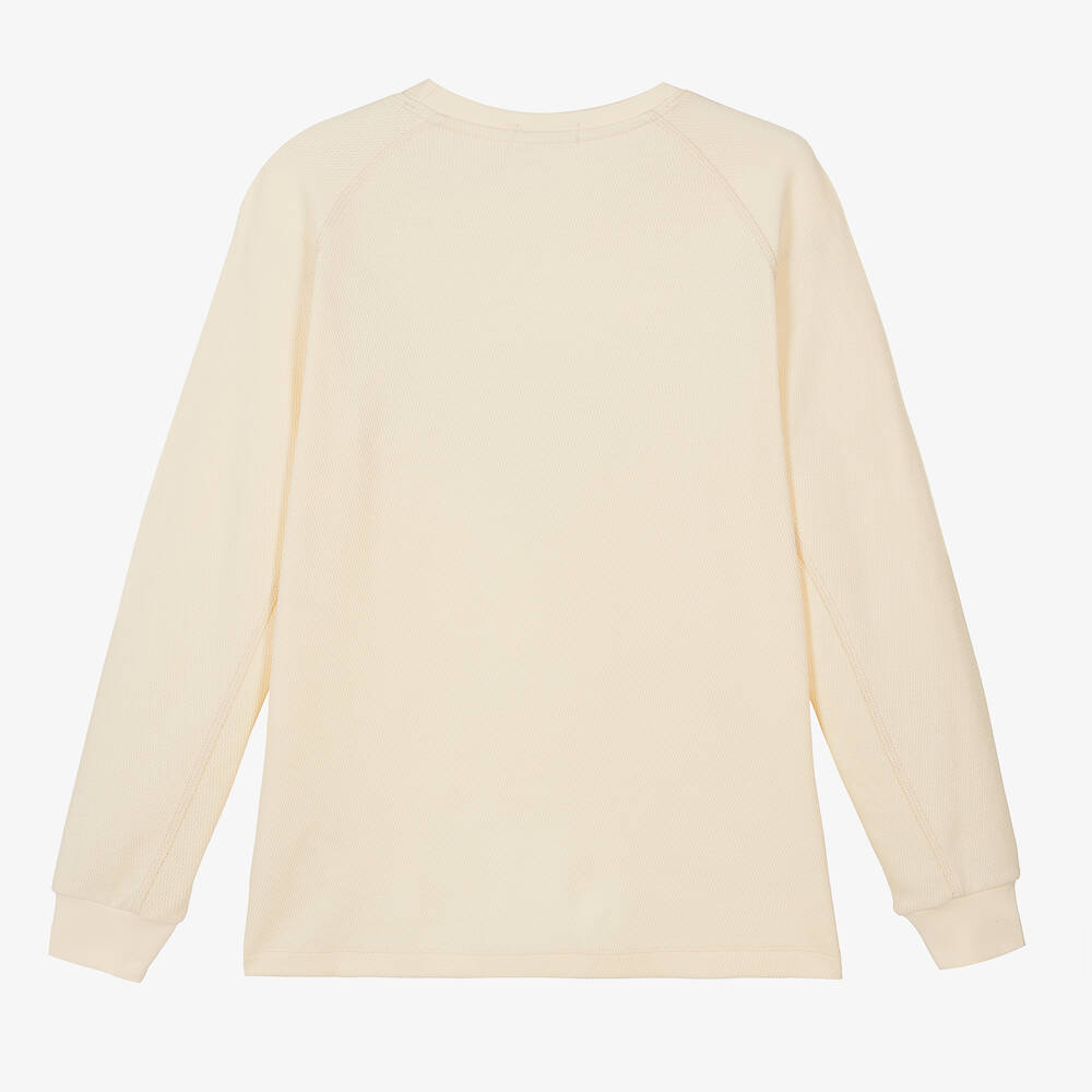 Calvin Klein-توب قطن لون عاجي غامق للمراهقين | Childrensalon Outlet