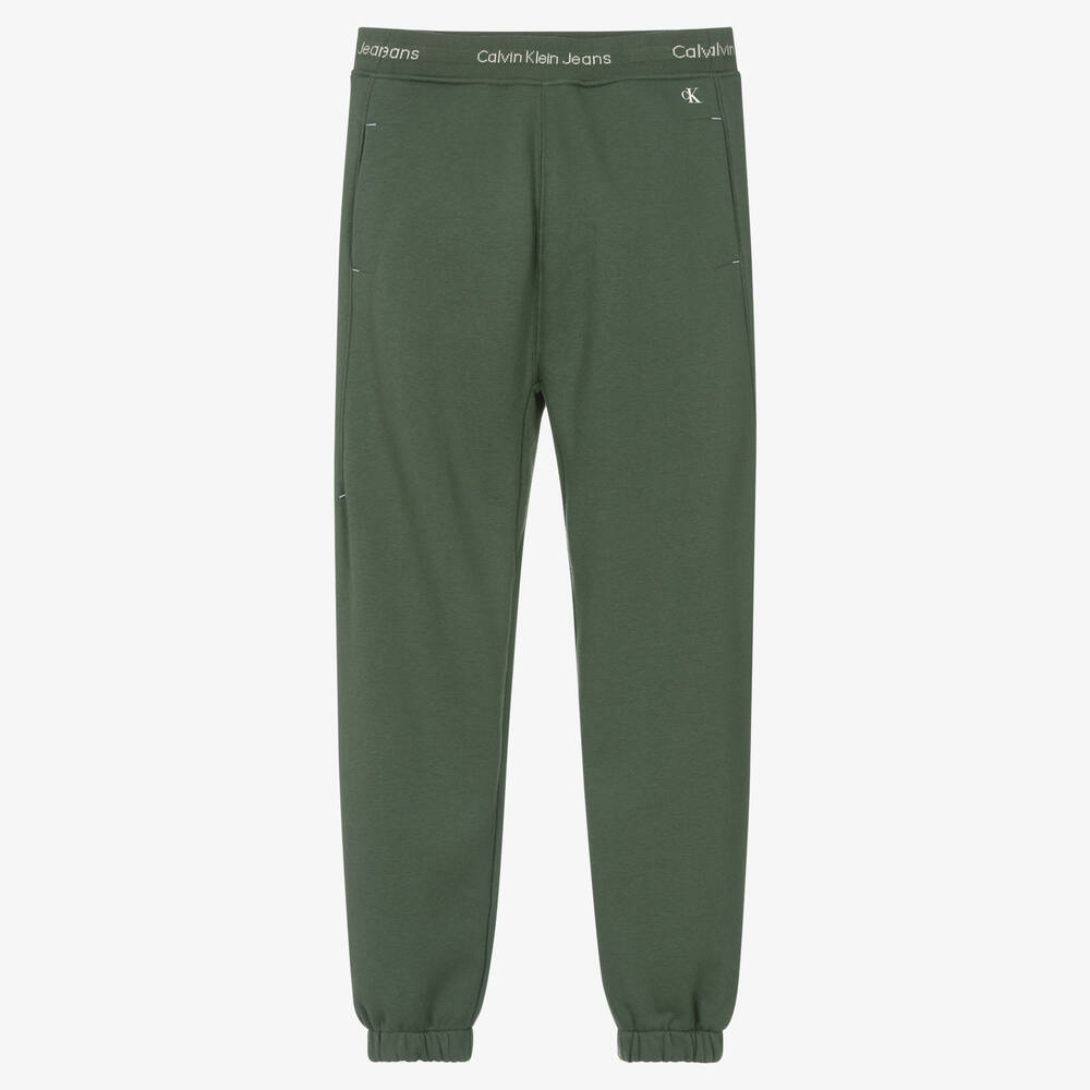 Calvin Klein - Pantalon de jogging vert en coton | Childrensalon