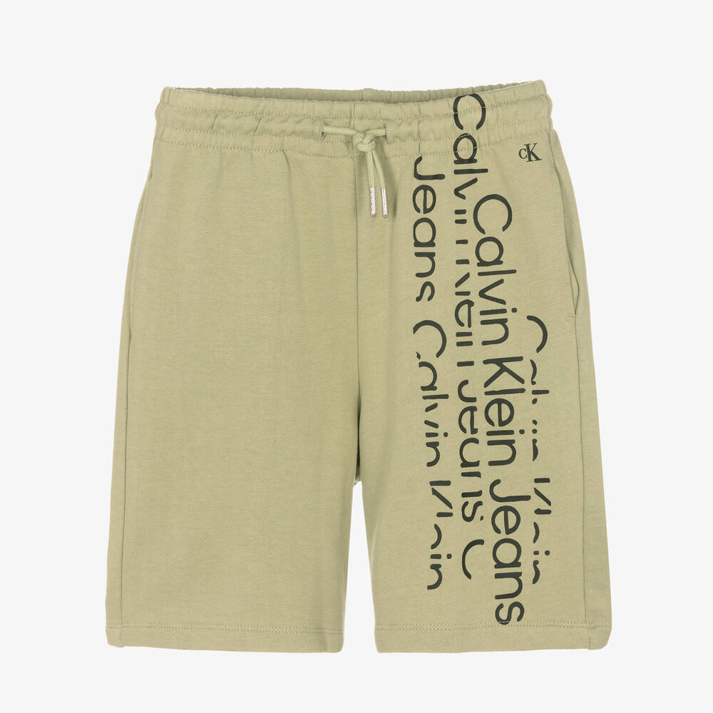 Calvin Klein Jeans - Grüne Teen Baumwollshorts (J) | Childrensalon