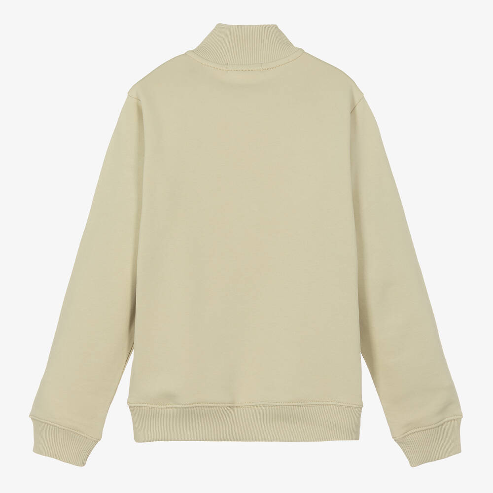 Calvin Klein-سويتشيرت قطن جيرسي لون أخضر فاتح للمراهقين | Childrensalon Outlet