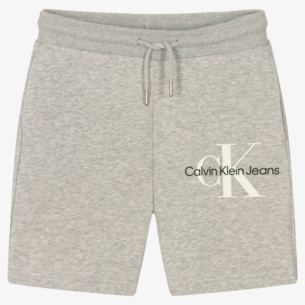 Calvin Klein Jeans - Teen Boys Grey Logo Shorts | Childrensalon