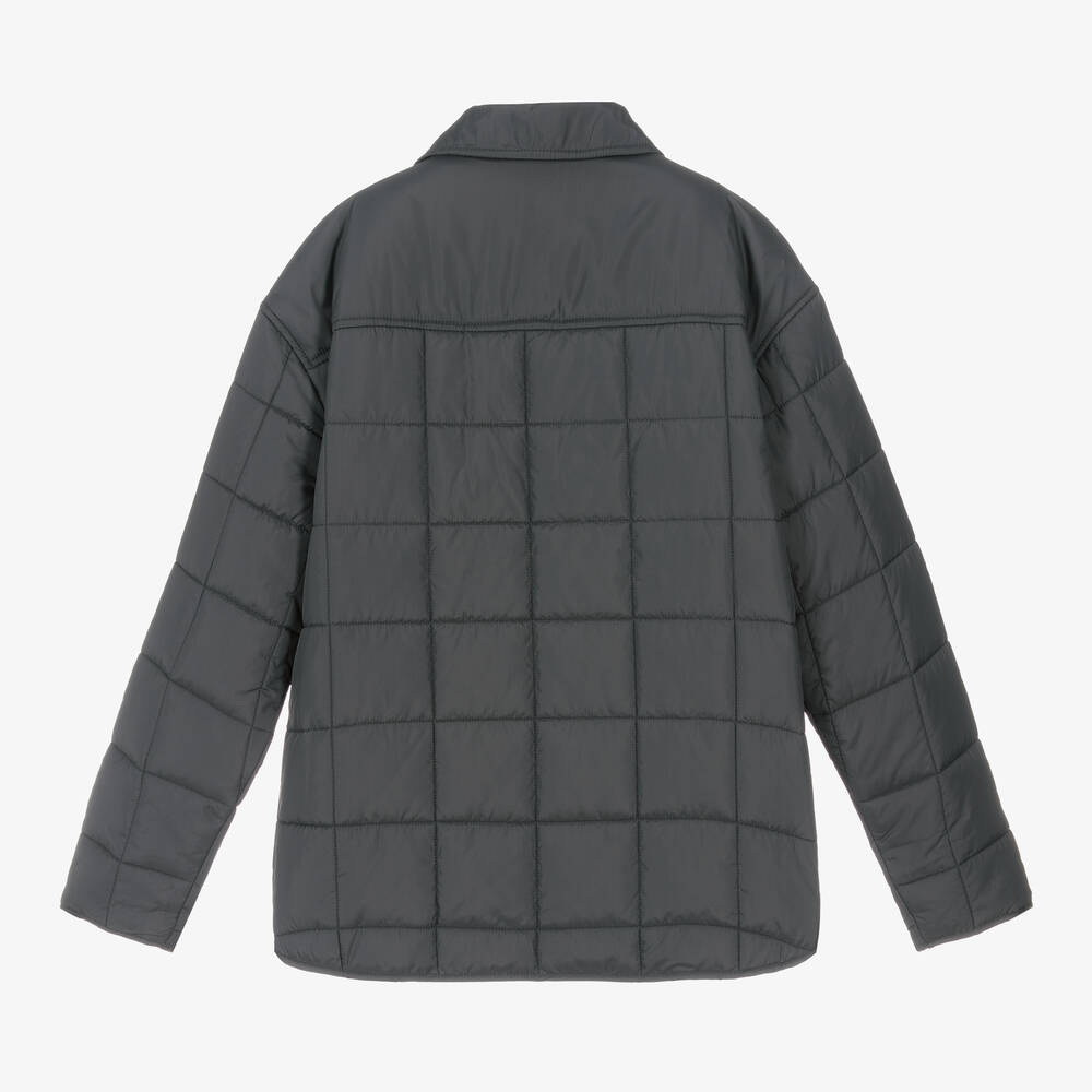 Calvin Klein-Teen Boys Grey Quilted Padded Jacket | Childrensalon Outlet