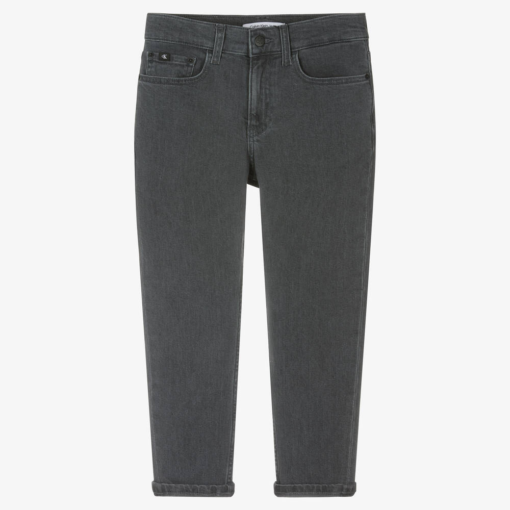 Calvin Klein-Teen Boys Grey Relaxed Denim Jeans | Childrensalon Outlet