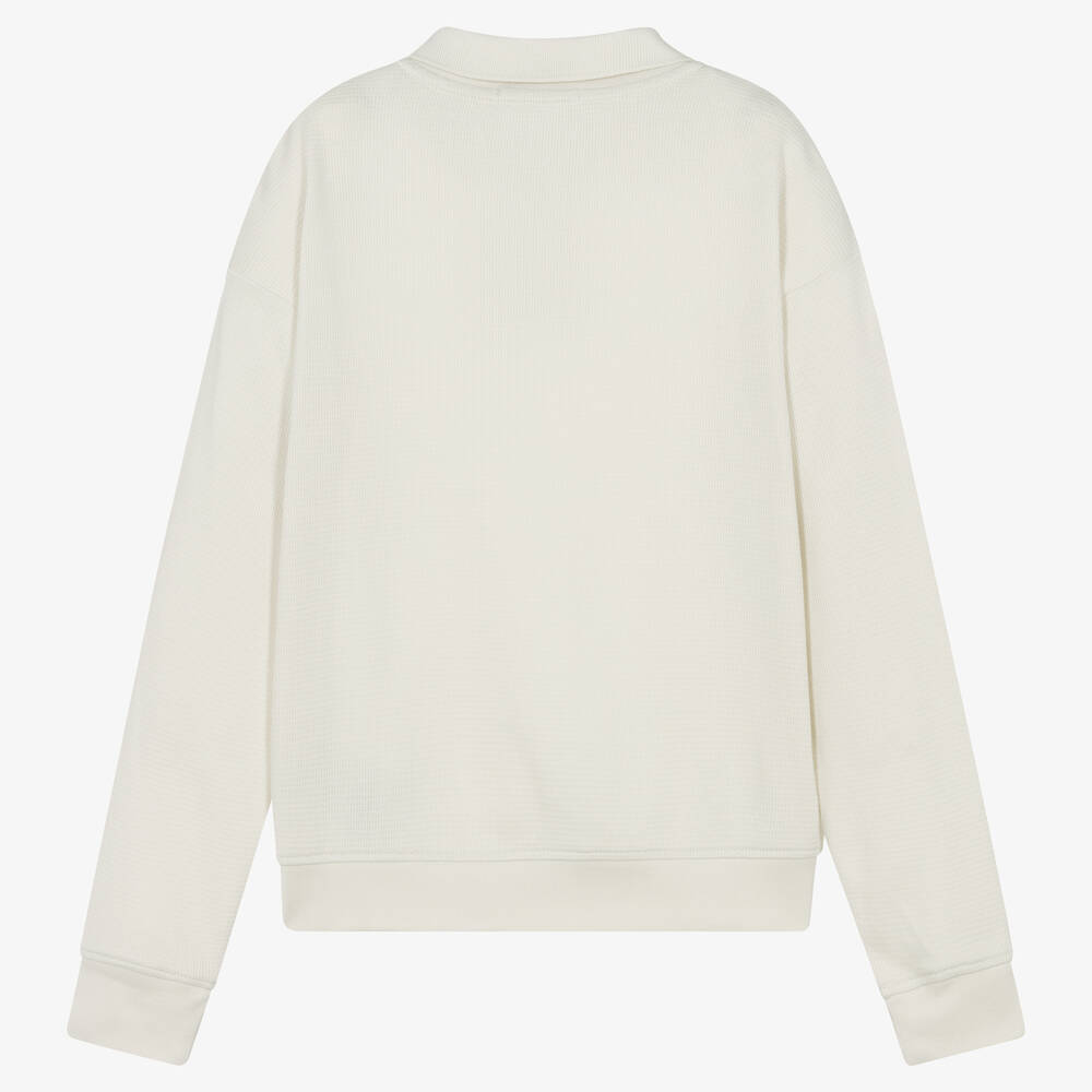 Calvin Klein-Кремовая рубашка поло из хлопка с монограммой | Childrensalon Outlet