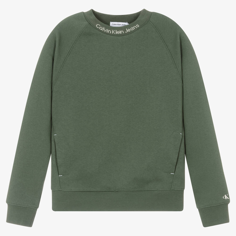 calvin klein green sweatshirt