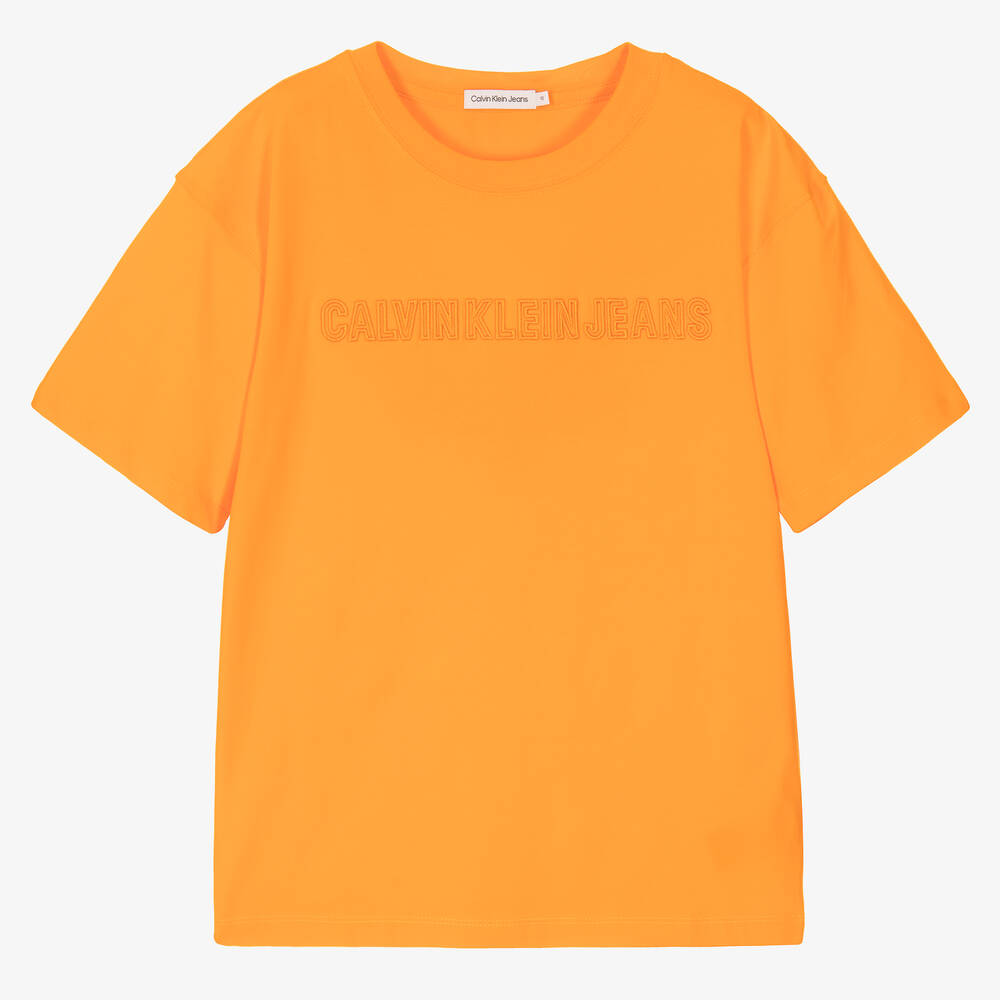 Calvin klein shirt orange deals