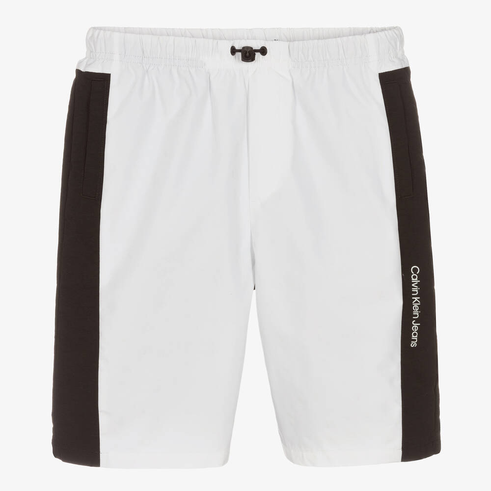 Calvin Klein Jeans - Short blanc et noir ado garçon | Childrensalon