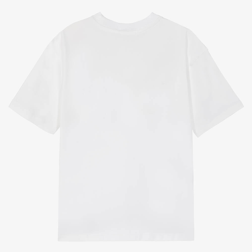 Calvin Klein Teen Boys White Cotton Relaxed Fit T Shirt Childrensalon Outlet