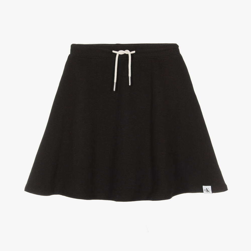 Black a line jersey skirt shop