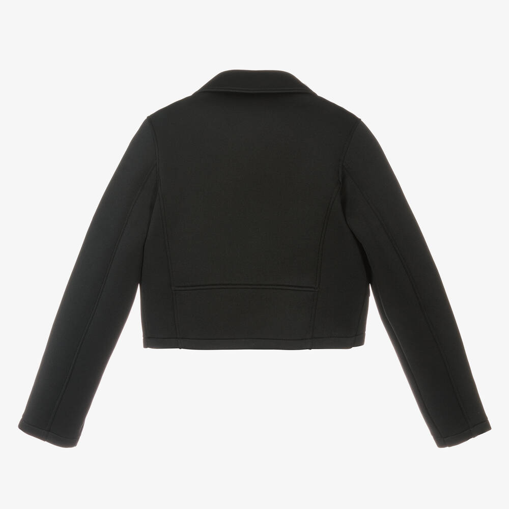 Calvin Klein Джинсы-Черная байкерская куртка для девочек-подростков | Childrensalon Outlet