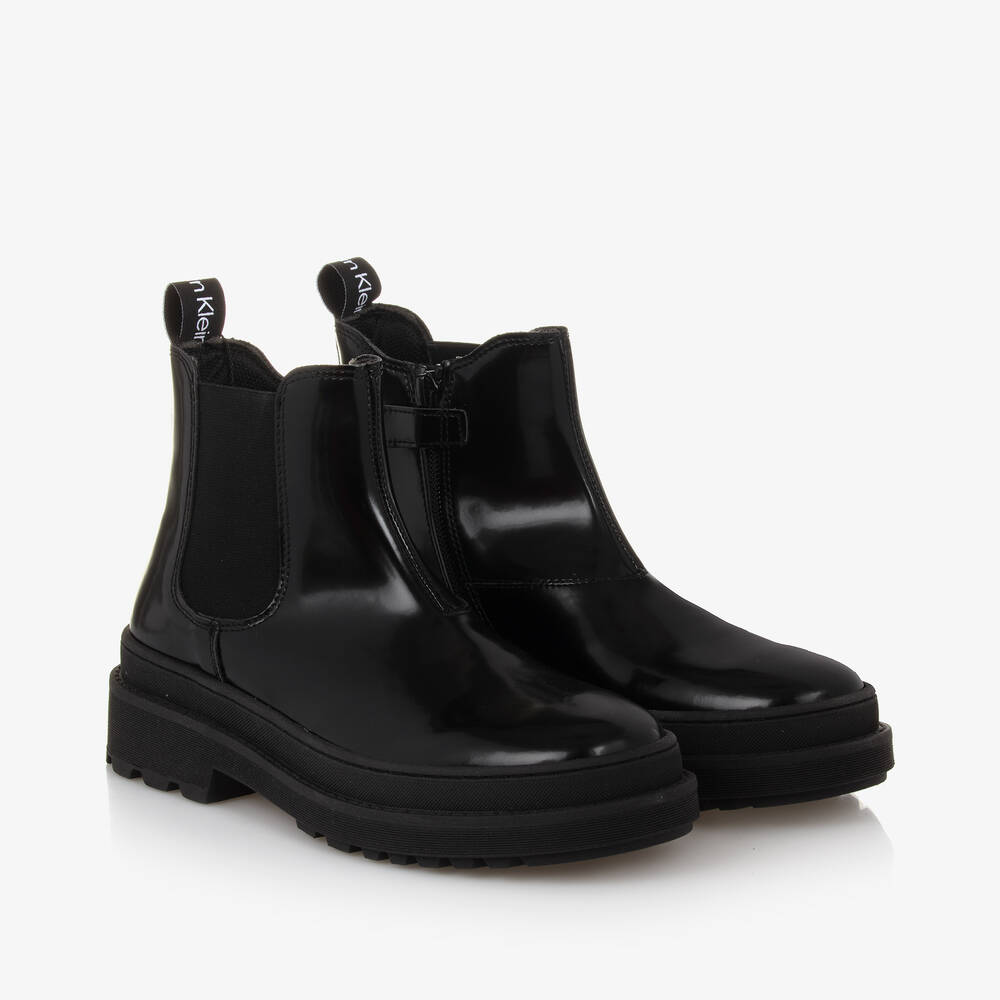 Calvin Klein - Черные ботинки челси для подростков | Childrensalon