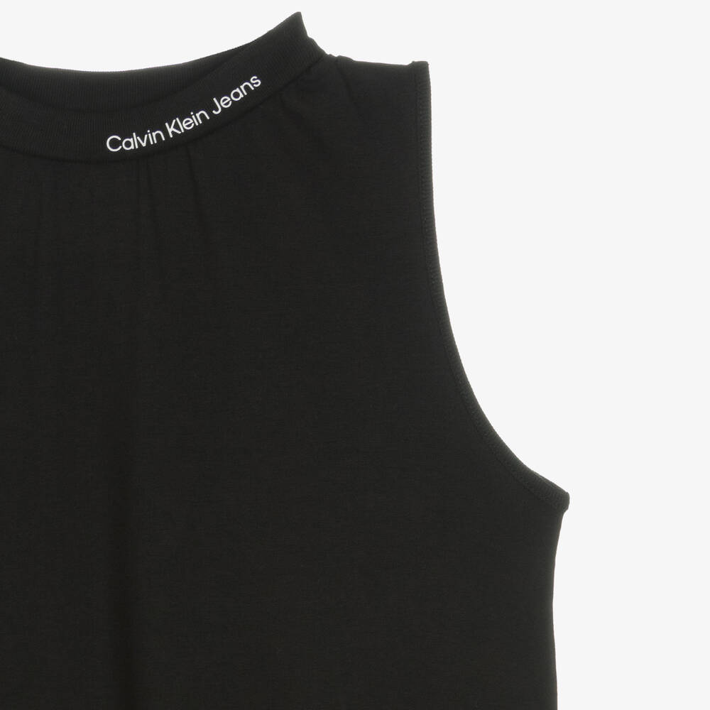 Calvin Klein-Teen Girls Black Cotton Dress | Childrensalon Outlet