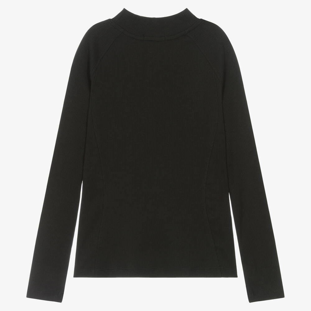 Girls black polo neck jumper hotsell