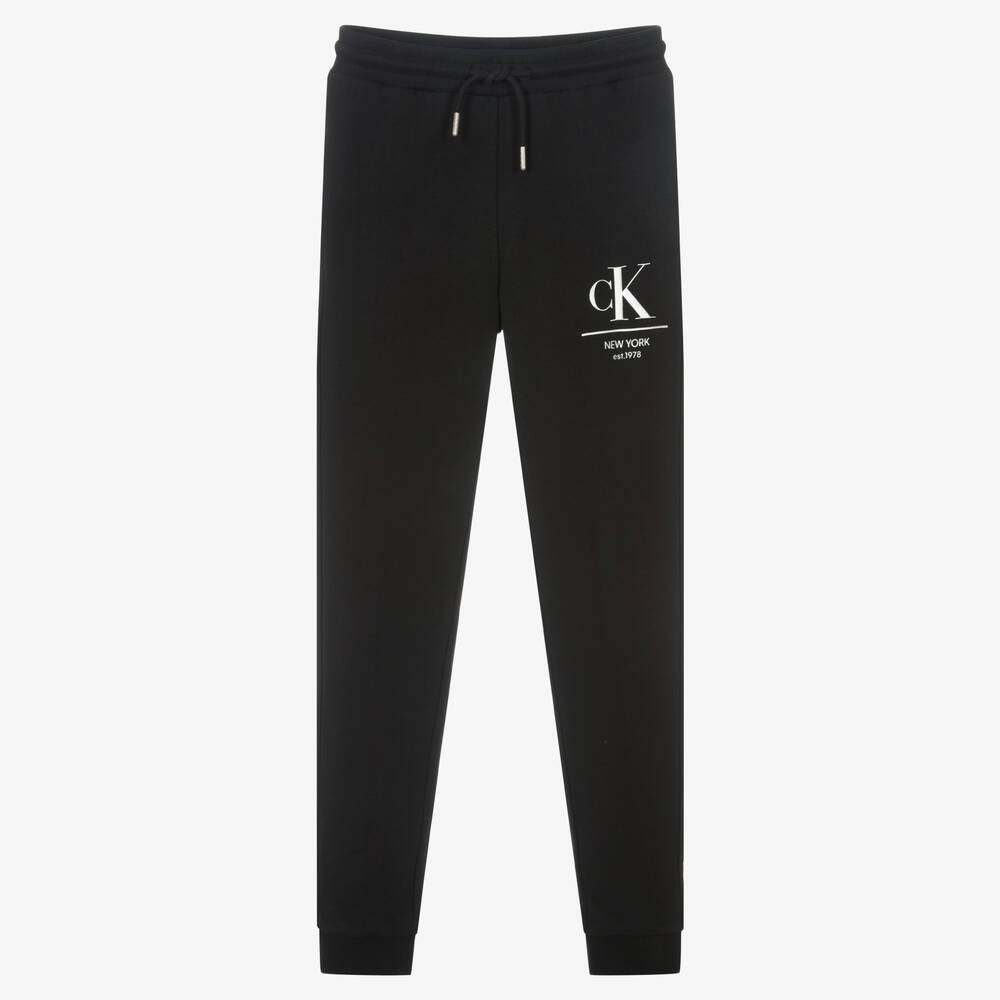 Calvin Klein Jeans - Черные хлопковые джоггеры для девочек-подростков | Childrensalon