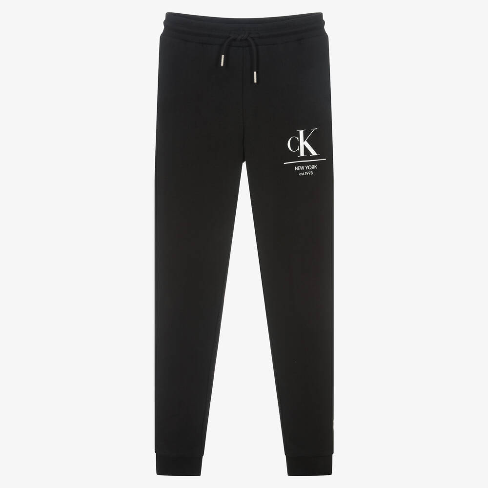 Calvin Klein Jeans - Teen Girls Black Cotton Joggers | Childrensalon