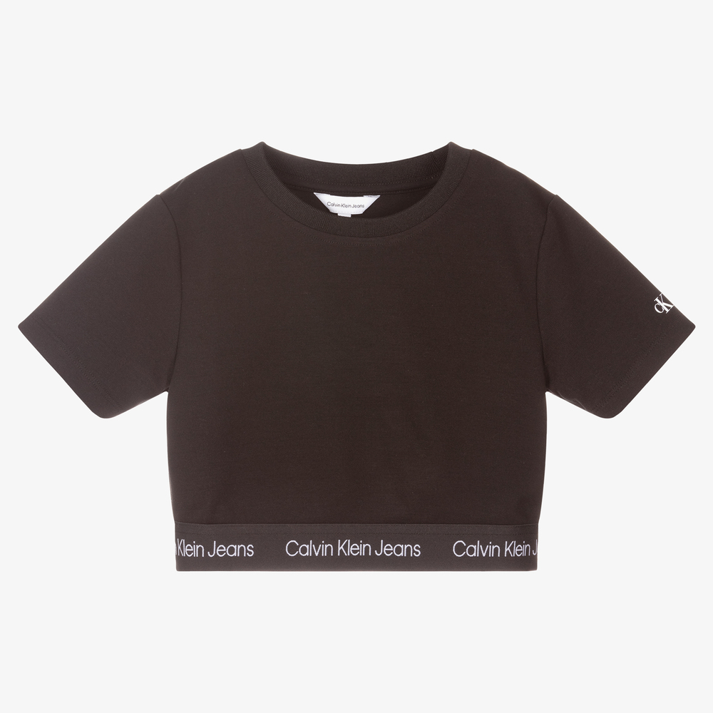Cropped t clearance shirt calvin klein