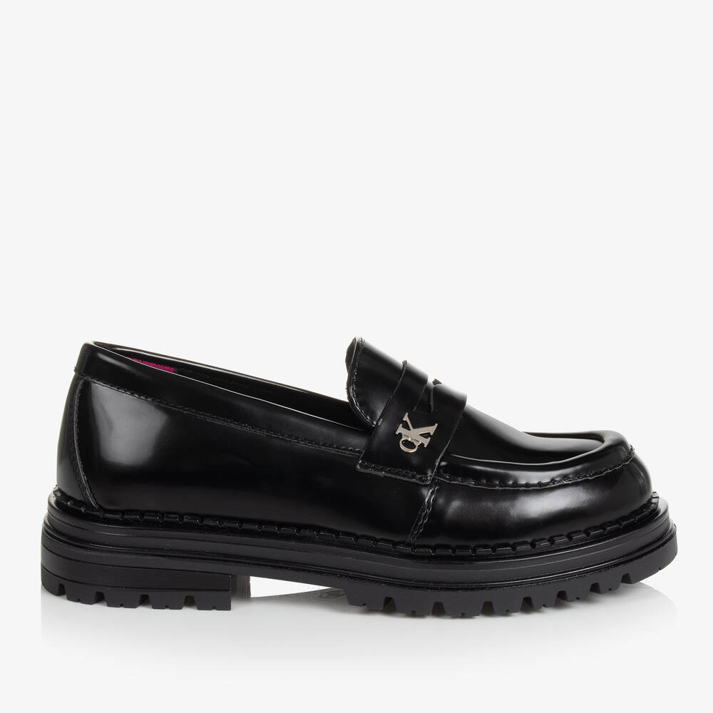 Anne klein black patent outlet loafers