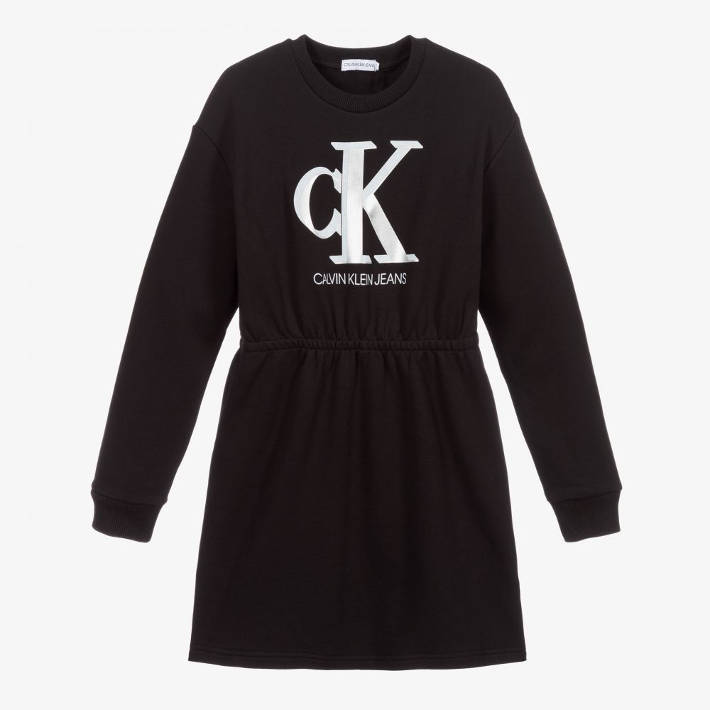 Calvin Klein - Schwarzes Teen Jerseykleid (M) | Childrensalon