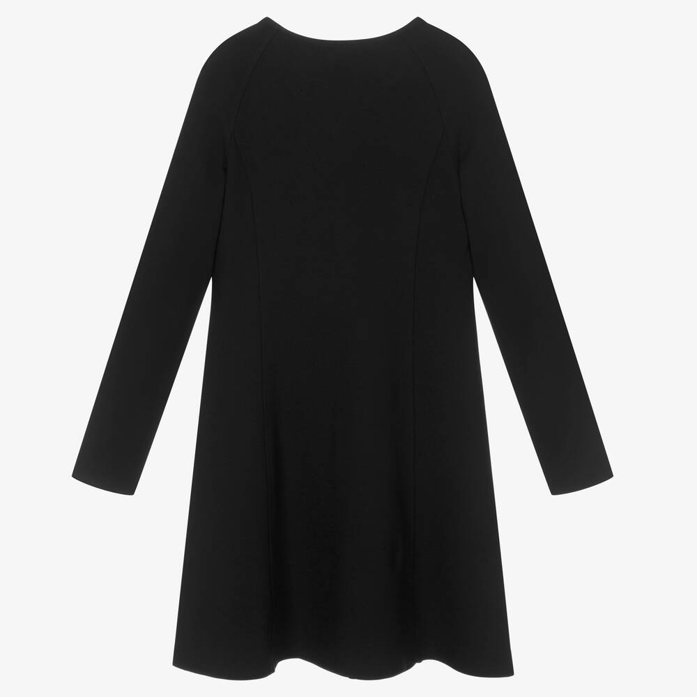 Calvin Klein Jeans-فستان تينز بناتي ميلانو جيرسي لون أسود | Childrensalon Outlet