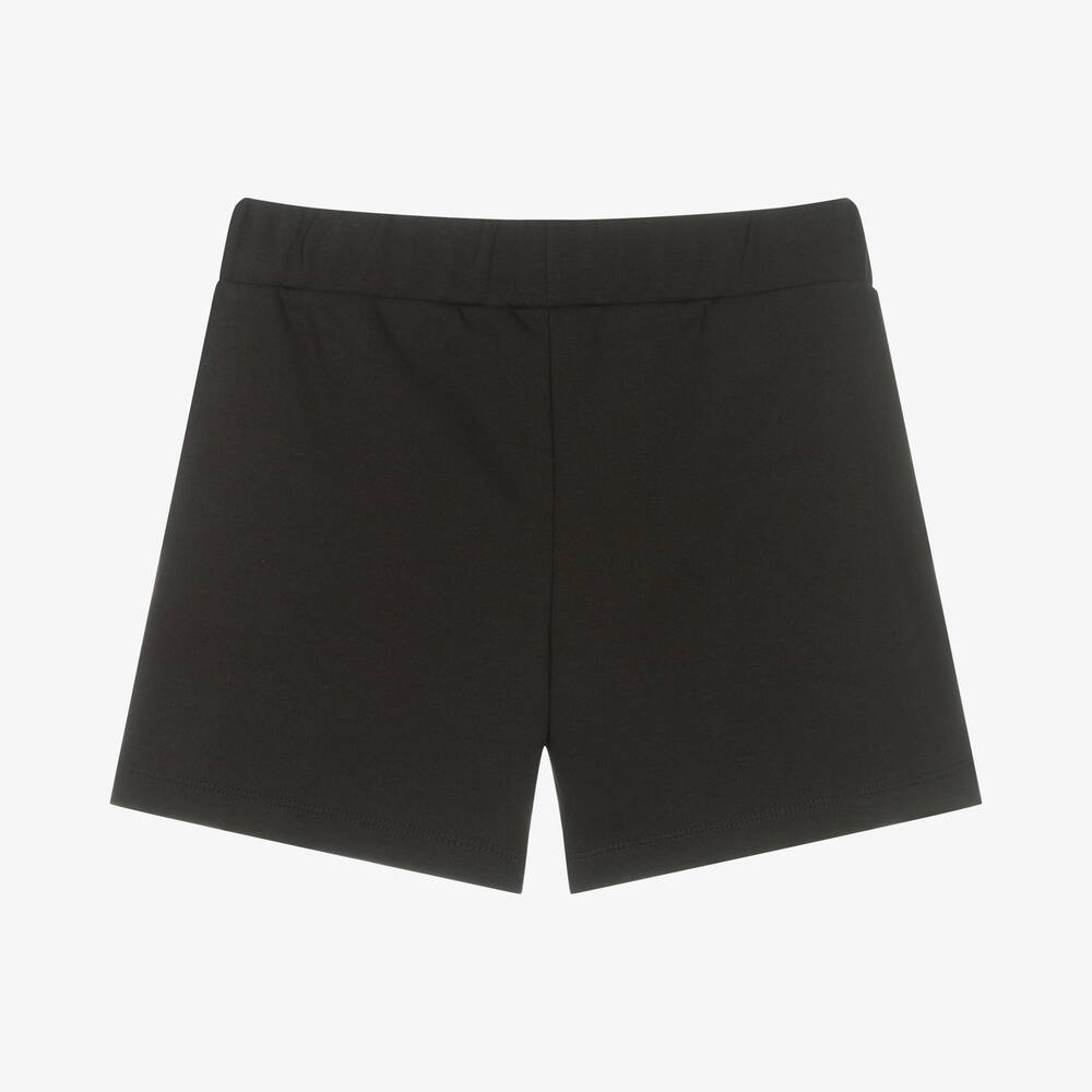 Calvin Klein Jeans-شورت تينز بناتي قطن جيرسي لون أسود | Childrensalon Outlet