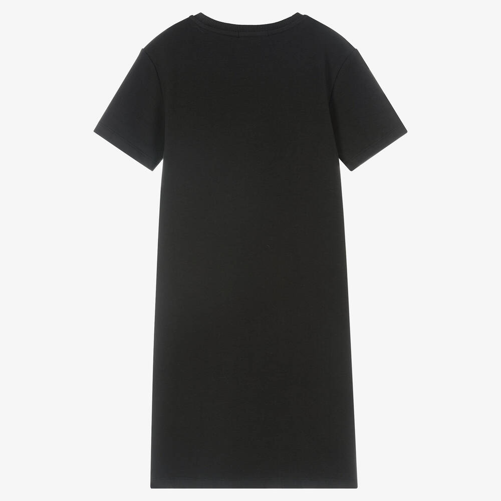 Calvin Klein Jeans-فستان تينز بناتي قطن جيرسي لون أسود | Childrensalon Outlet