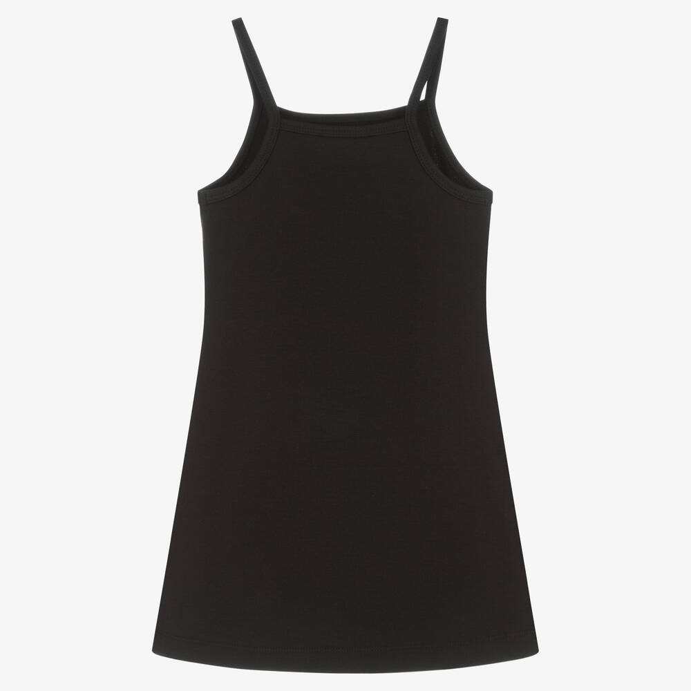 Calvin Klein Jeans-فستان تينز بناتي فيسكوز جيرسي لون أسود | Childrensalon Outlet