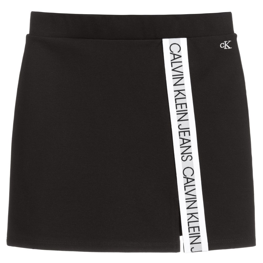 Calvin Klein Jeans-Teen Girls Black Logo Skirt | Childrensalon Outlet