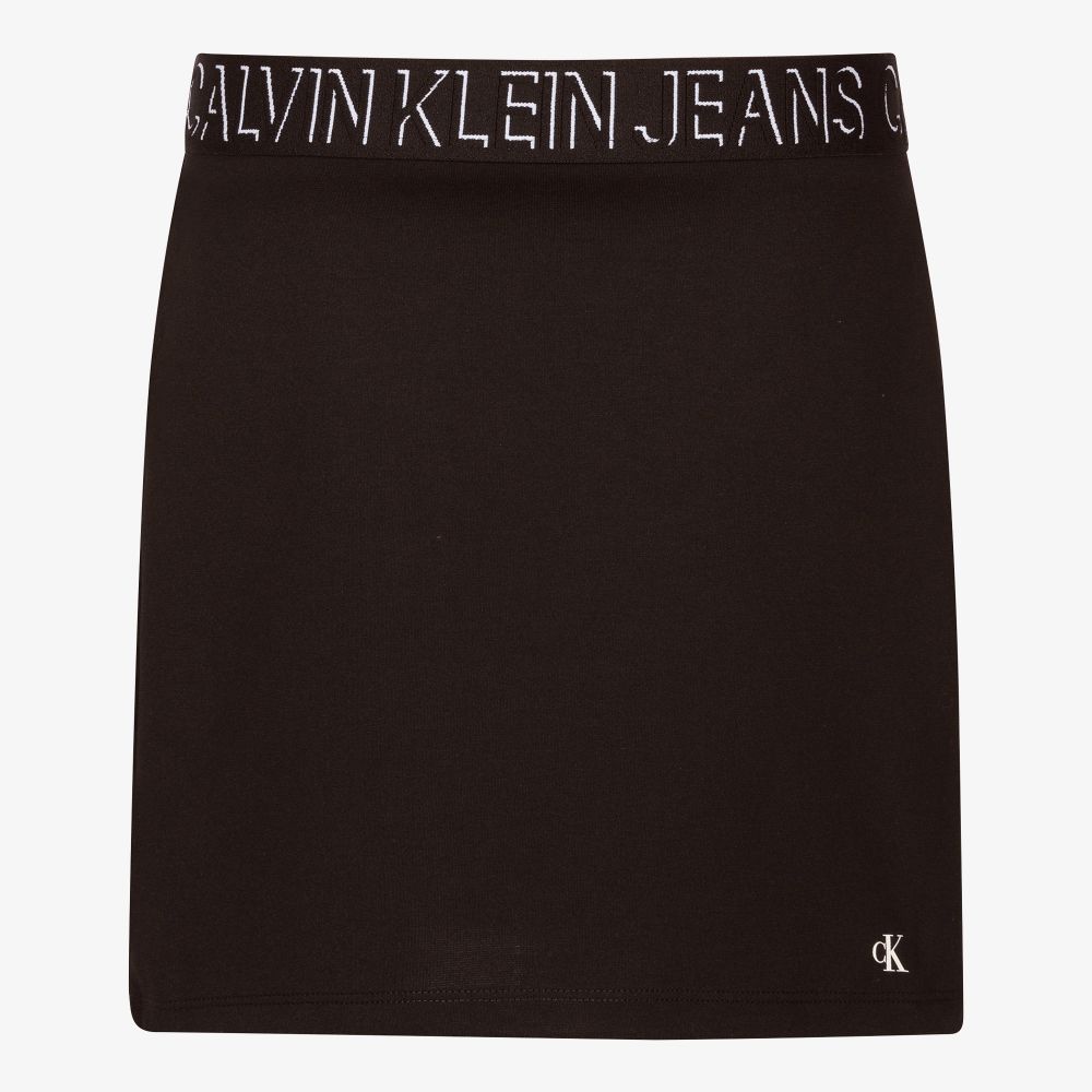 Calvin Klein Jeans-Teen Girls Black Logo Skirt | Childrensalon Outlet
