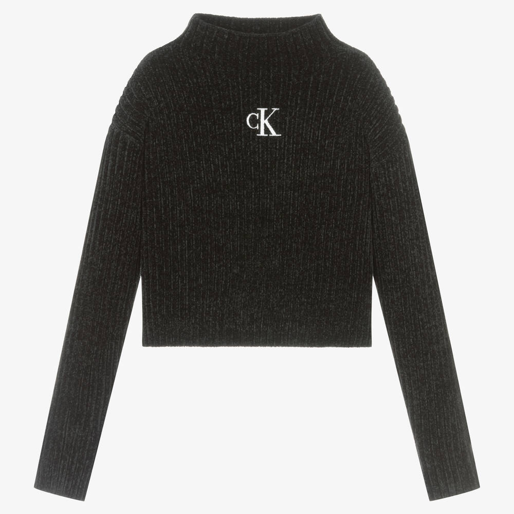 Calvin Klein Jeans - Pull noir Ado fille | Childrensalon