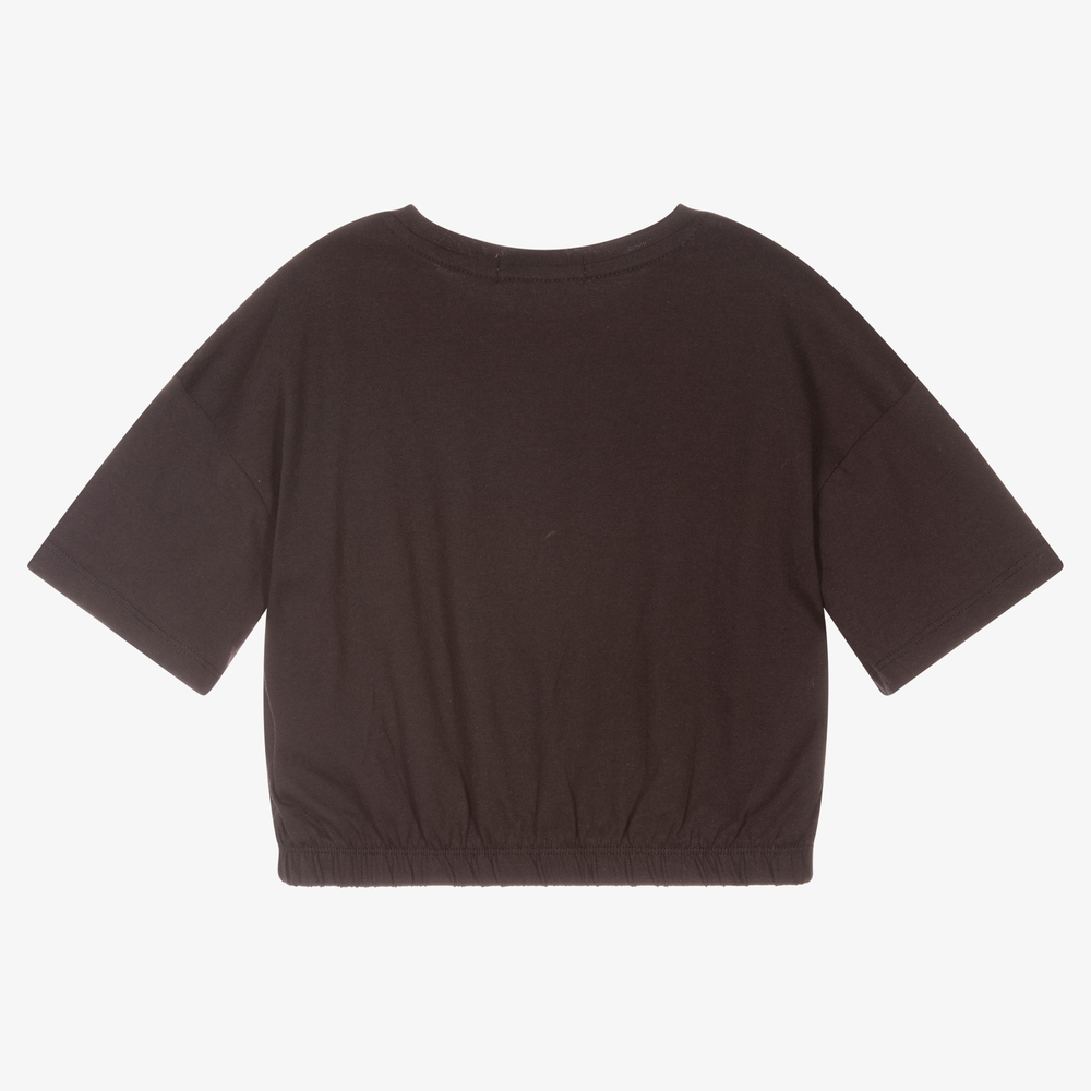 Calvin Klein Jeans-Teen Girls Black Logo T-Shirt | Childrensalon Outlet