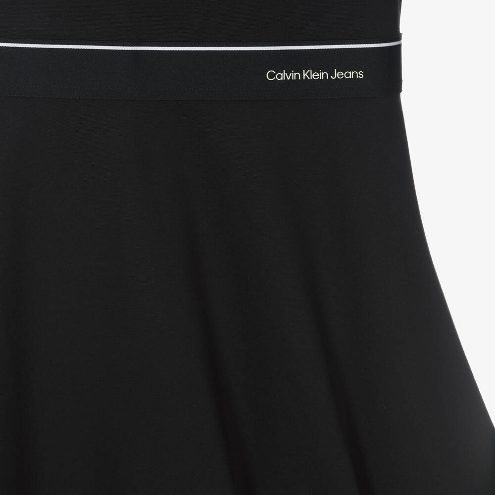 Calvin Klein-Teen Girls Black Milano Jersey Dress | Childrensalon Outlet