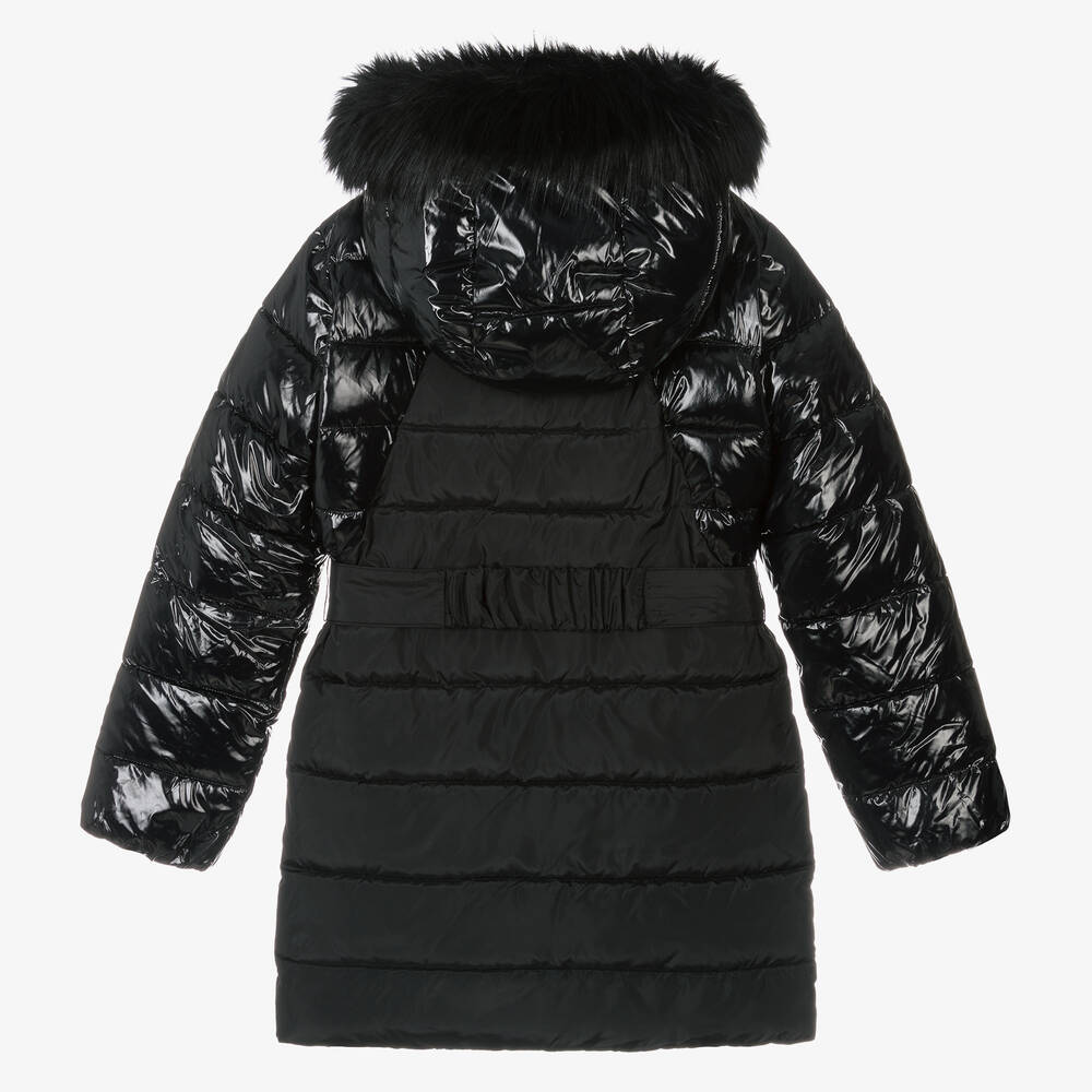 Calvin Klein Jeans-Teen Girls Black Puffer Coat | Childrensalon Outlet