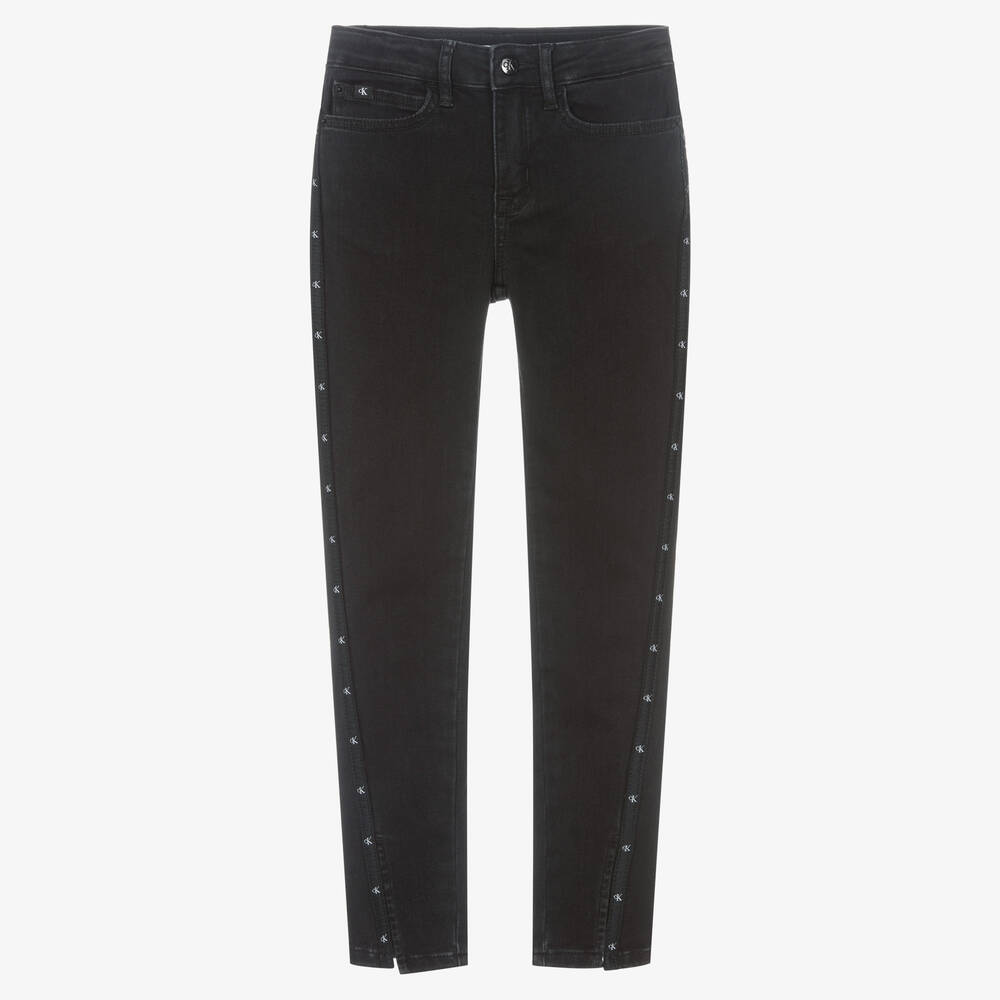 Black studded shop skinny jeans