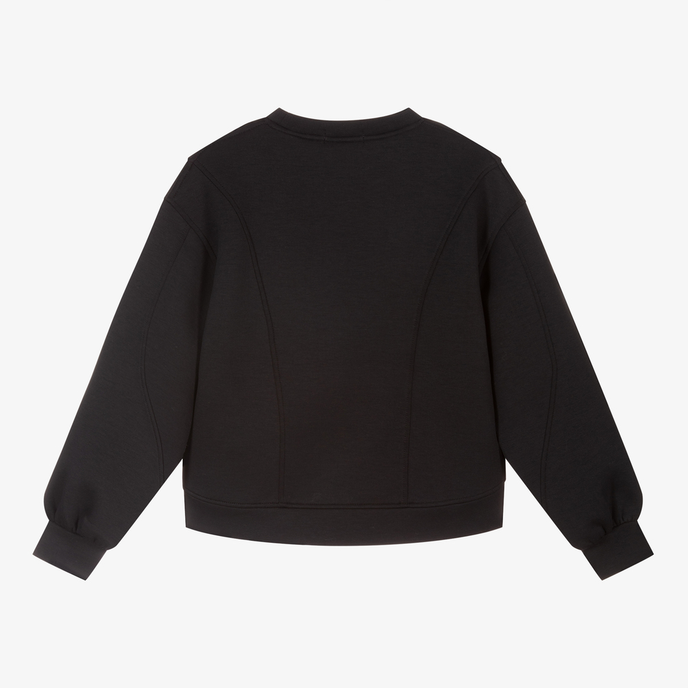 Calvin Klein Jeans-Teen Girls Black Sweatshirt | Childrensalon Outlet