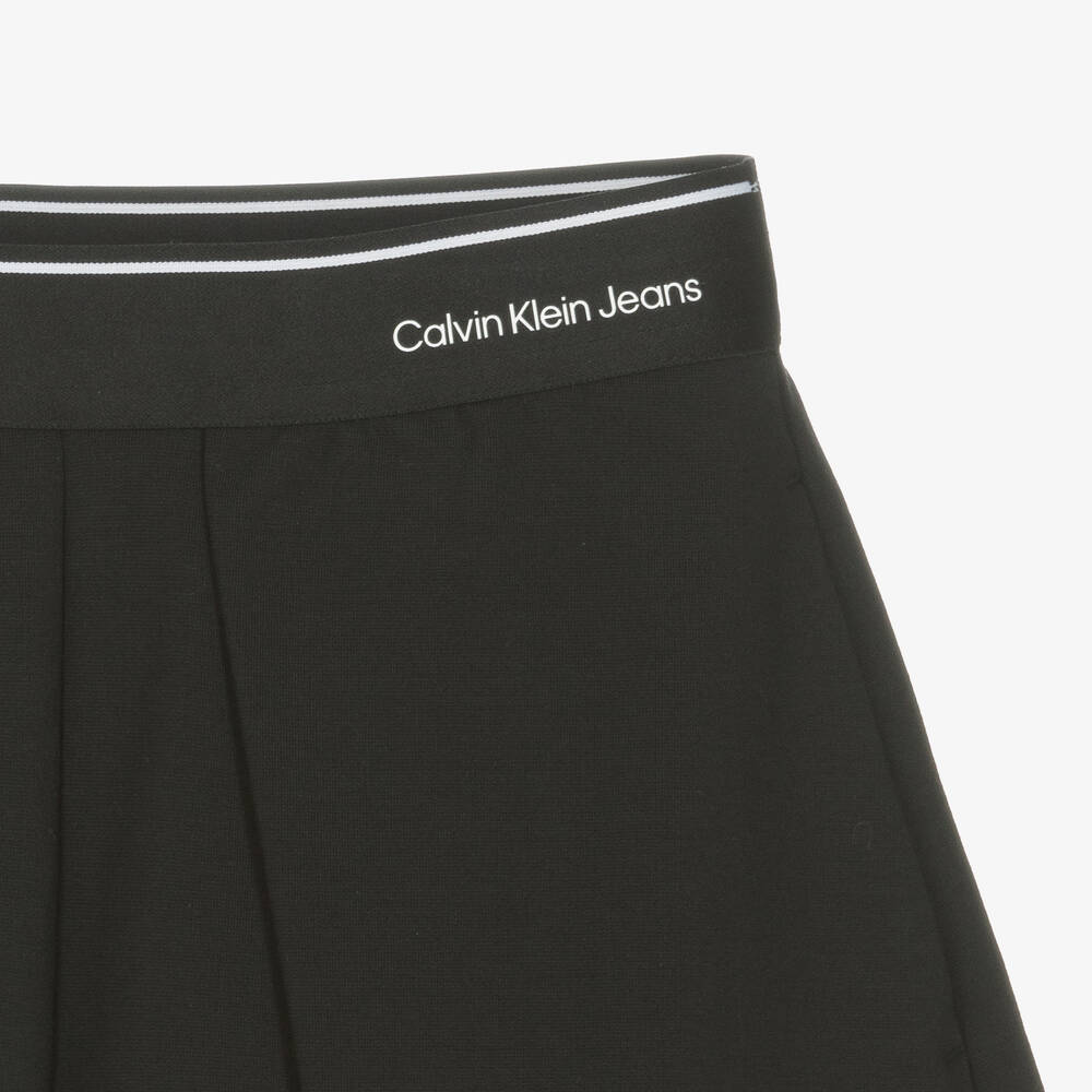 Calvin Klein-Teen Girls Black Viscose Shorts | Childrensalon Outlet