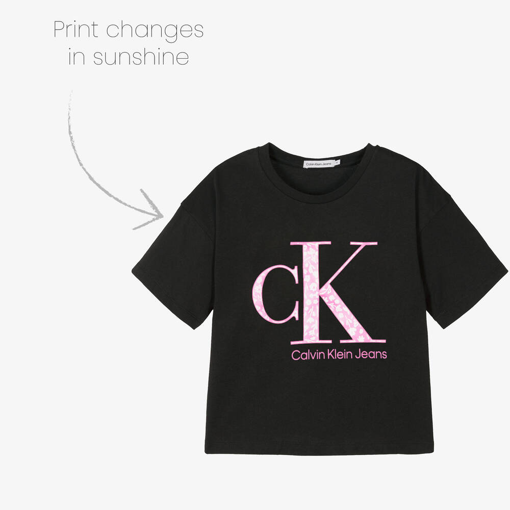 Calvin Klein Jeans T shirt noir et blanc ado fille