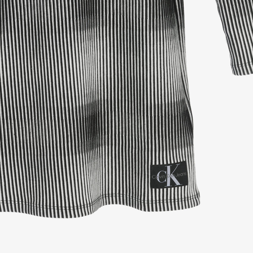 Black and white striped calvin klein 2025 dress