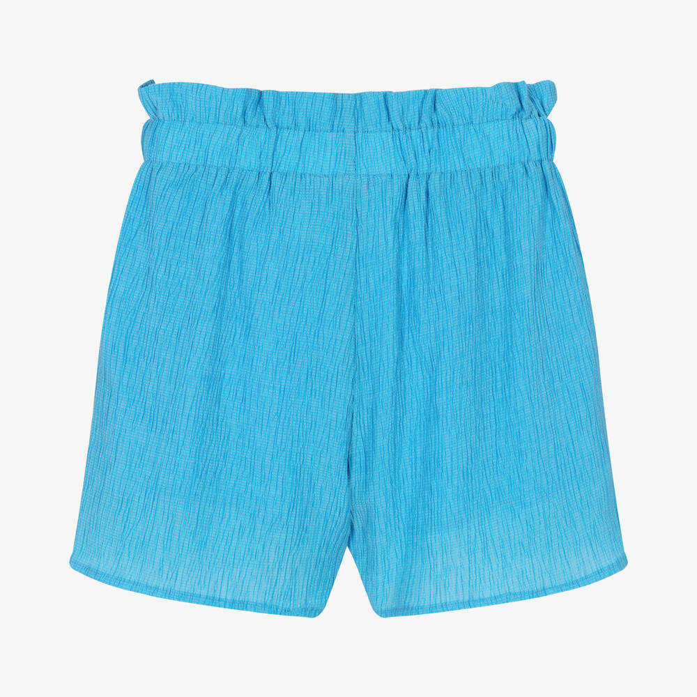 Light blue paperbag shorts deals