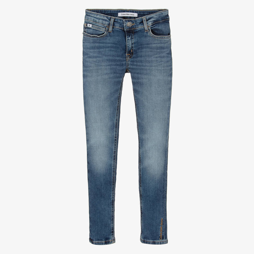 Calvin Klein Jeans - Синие джинсы скинни для подростков | Childrensalon
