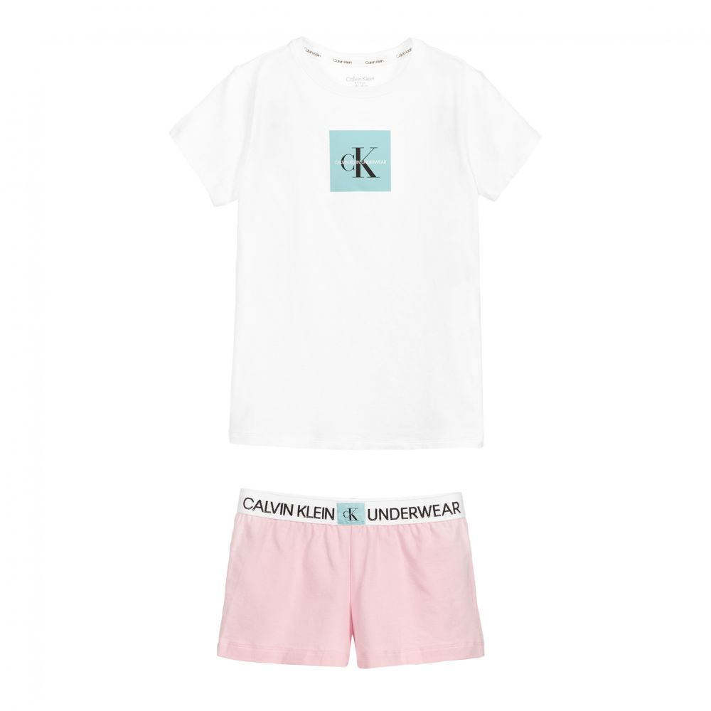 Calvin Klein Teen Girls Cotton Logo Pyjamas