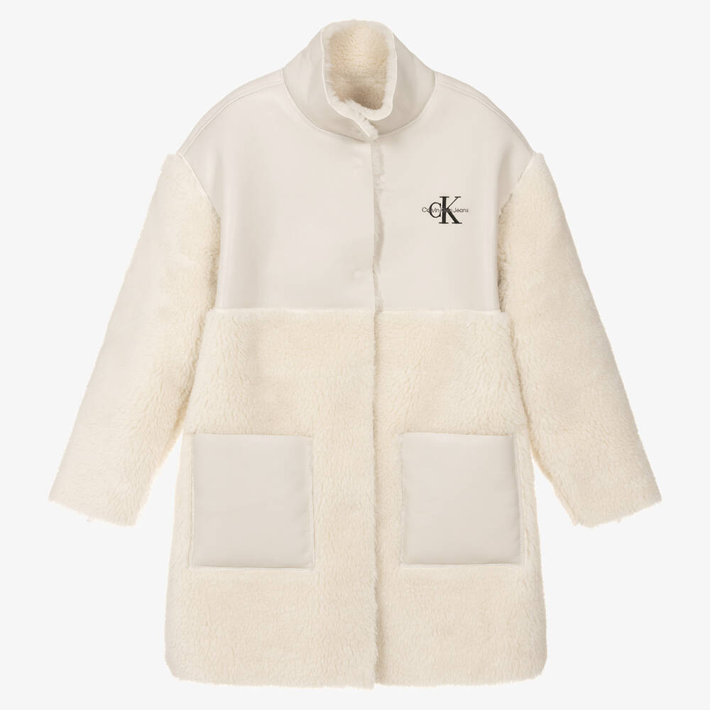 Calvin Klein Jeans - Manteau en simili cuir ado fille | Childrensalon